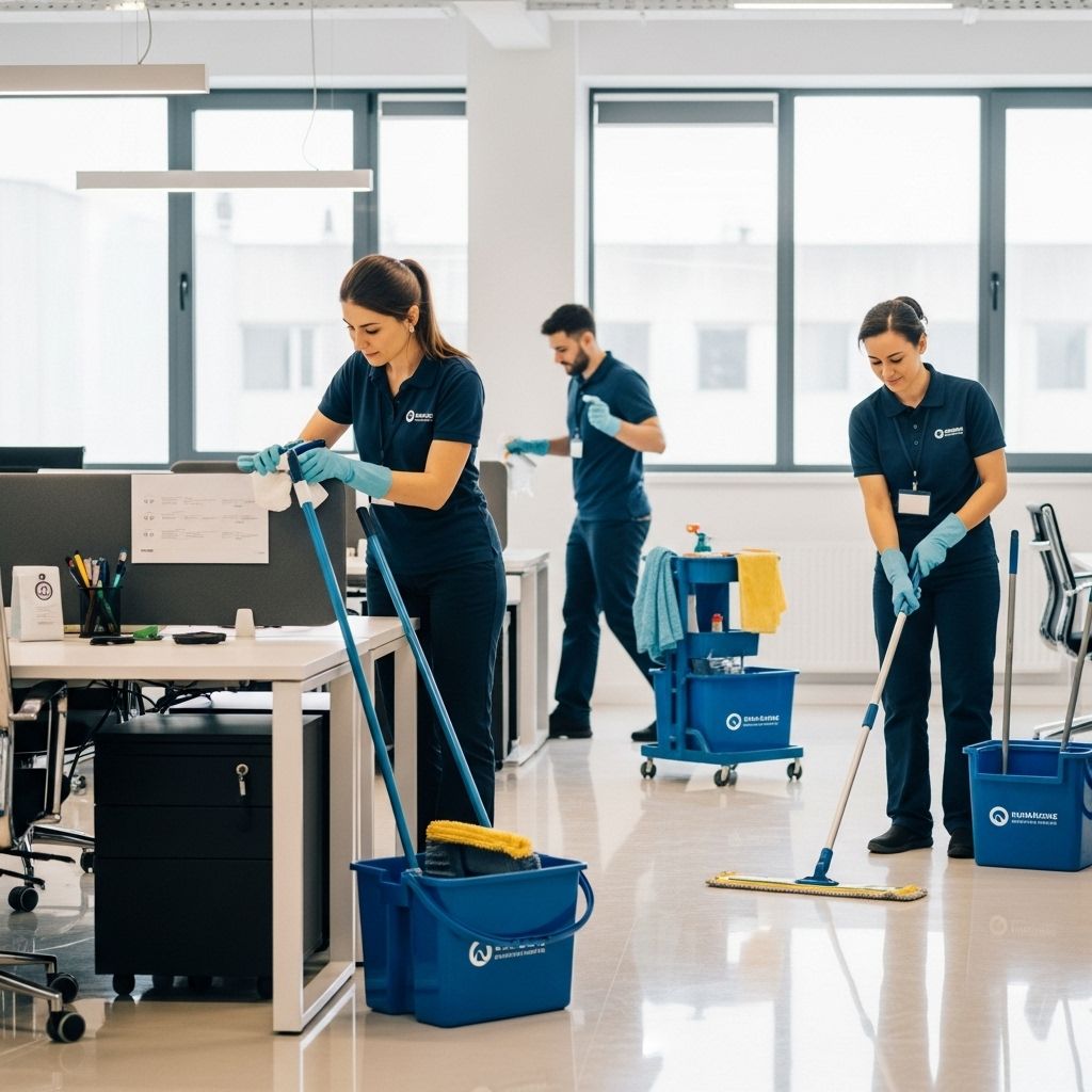 Professional cleaning team